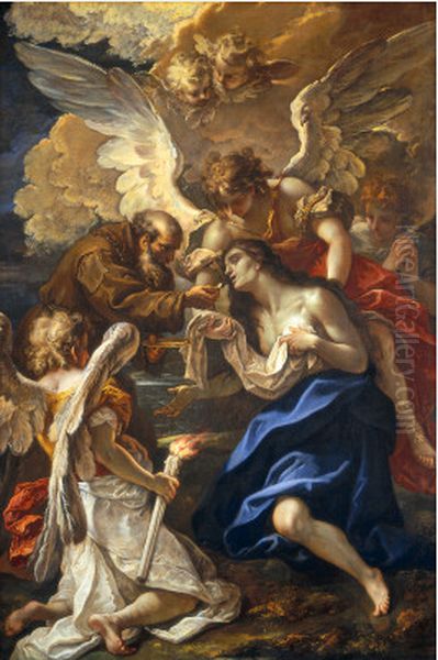 The Last Communion of Saint Mary of Egypt Oil Painting by Sebastiano Ricci
