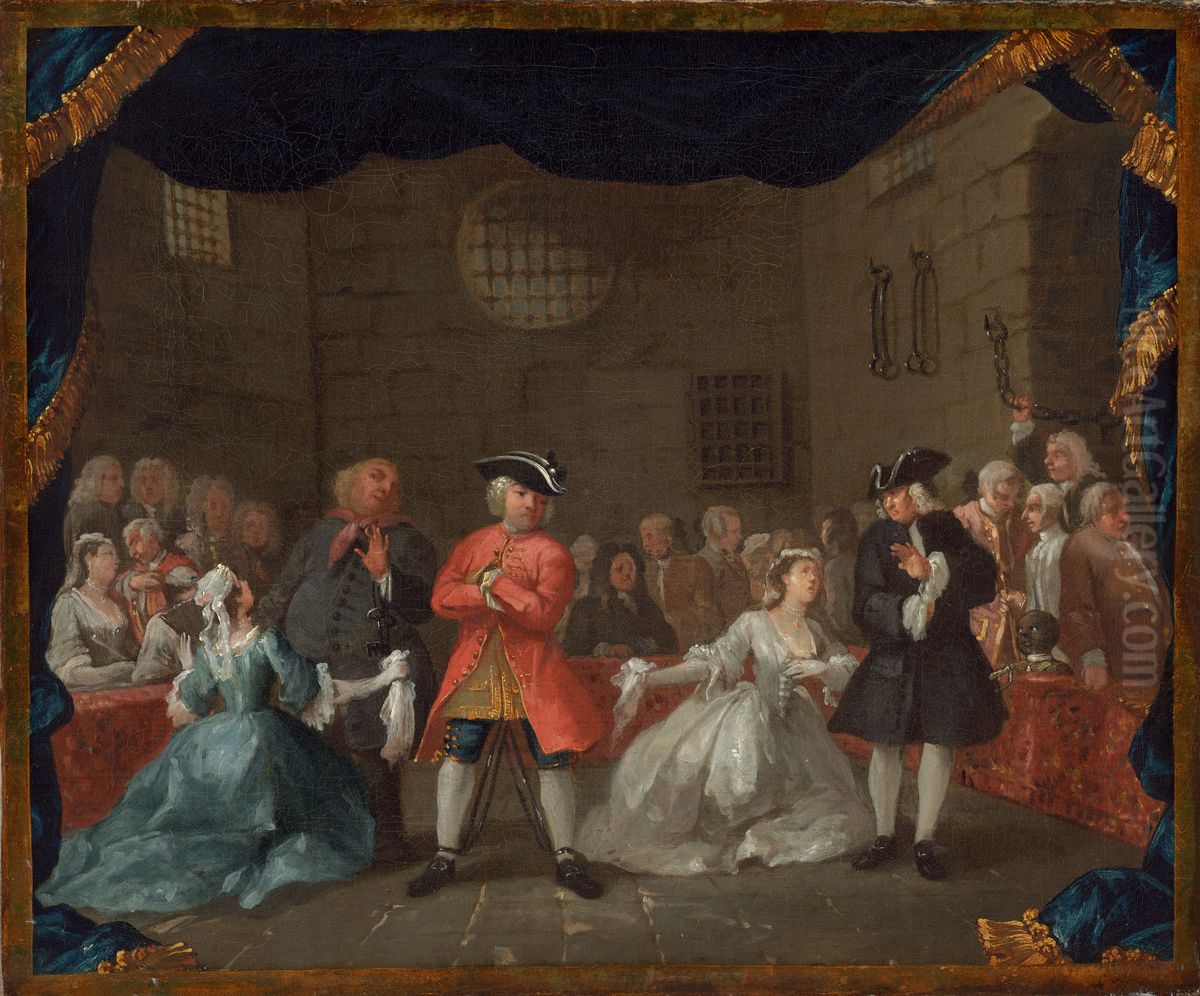 A Scene from the Beggar's Opera Oil Painting by William Hogarth