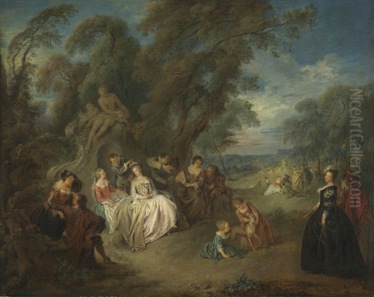 Fete Champetre Oil Painting by Jean-Baptiste Pater