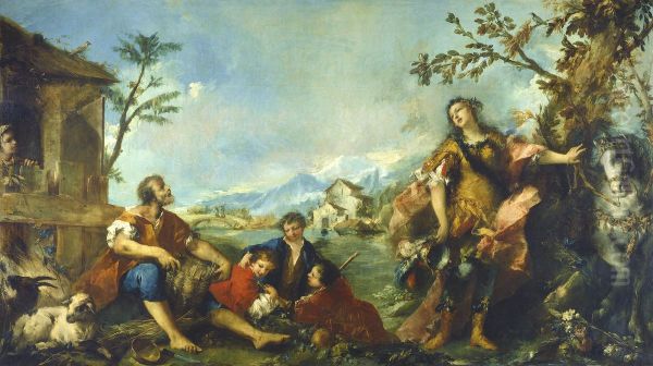 Erminia and the Shepherds Oil Painting by Giovanni Antonio Guardi