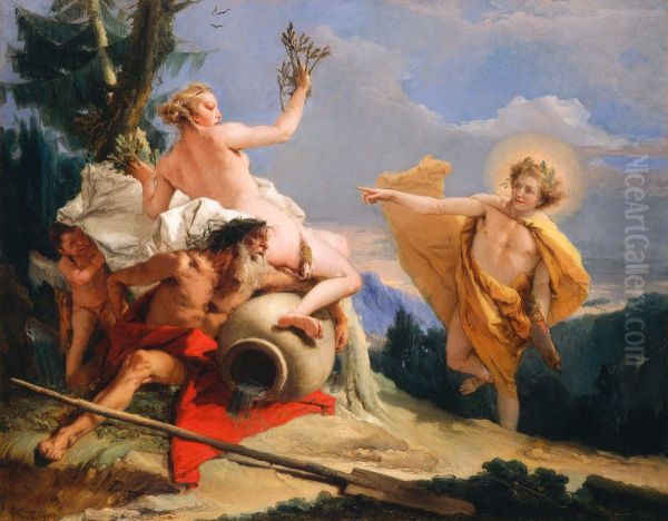 Apollo Pursuing Daphne Oil Painting by Giovanni Battista Tiepolo