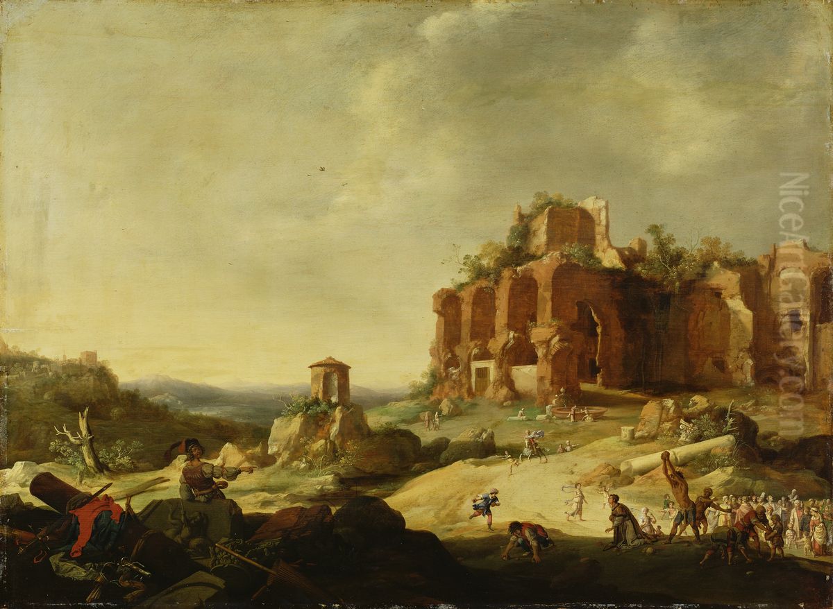 The Stoning of St. Stephen Oil Painting by Bartholomeus Breenbergh The Stoning of St. Stephen Oil Painting by Bartholomeus Breenbergh