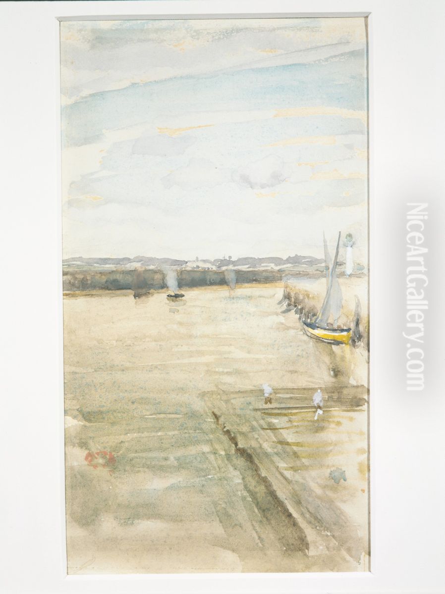 Scene on the Mersey Oil Painting by James McNeill Whistler