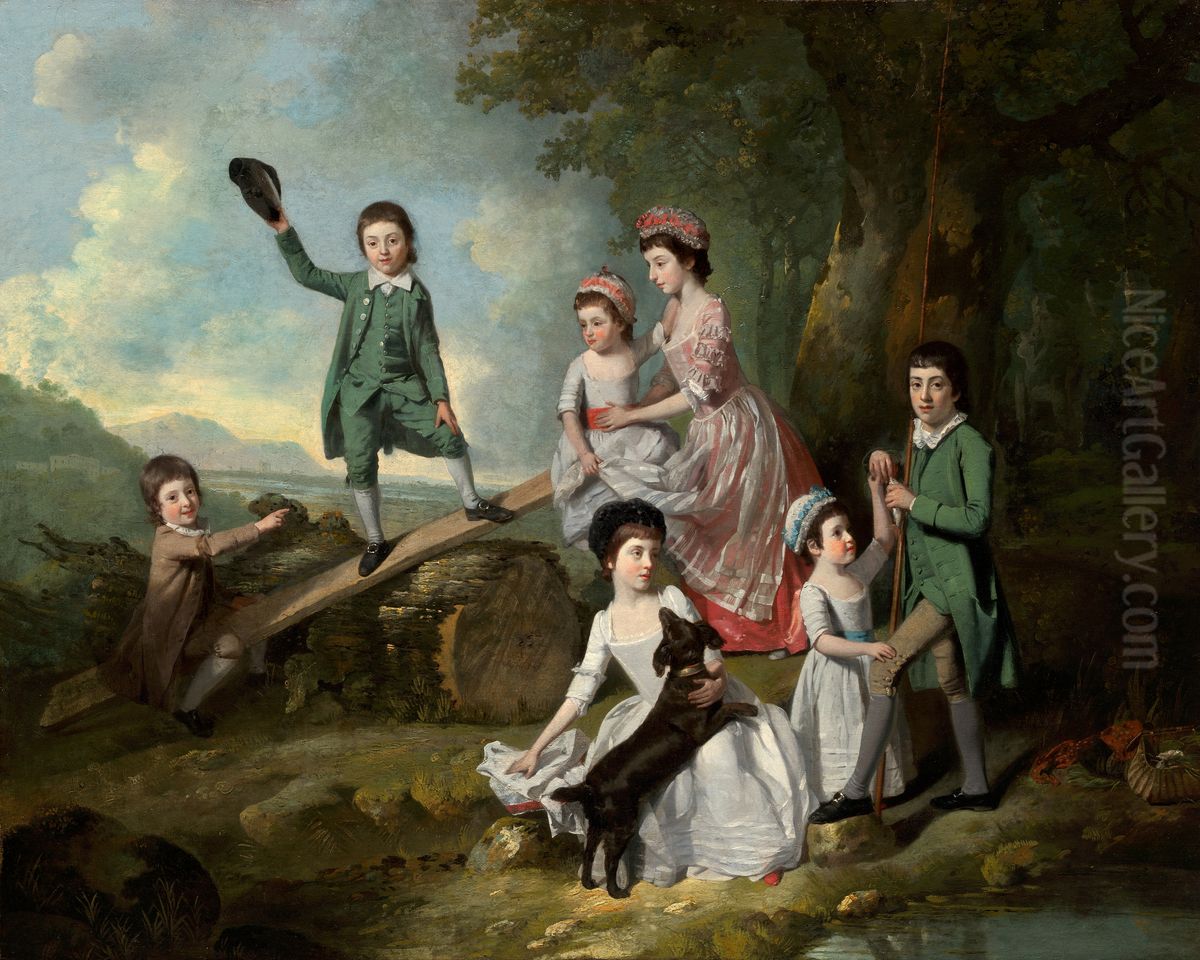 The Lavie Children Oil Painting by Johann Zoffany