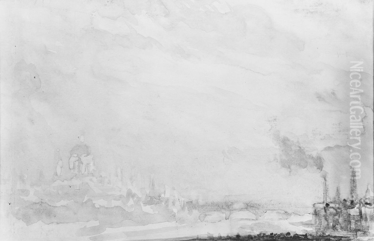 St. Paul's, London Oil Painting by Joseph Pennell