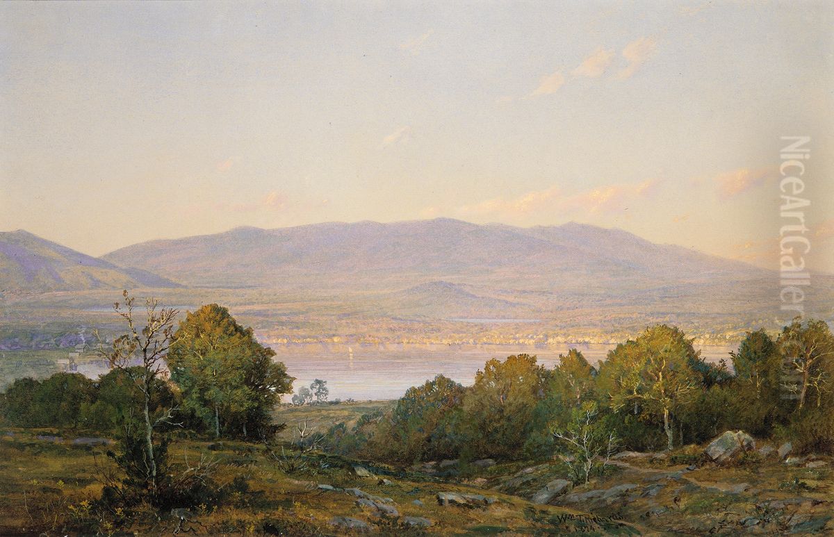 Sundown at Centre Harbor, New Hampshire Oil Painting by William Trost Richards