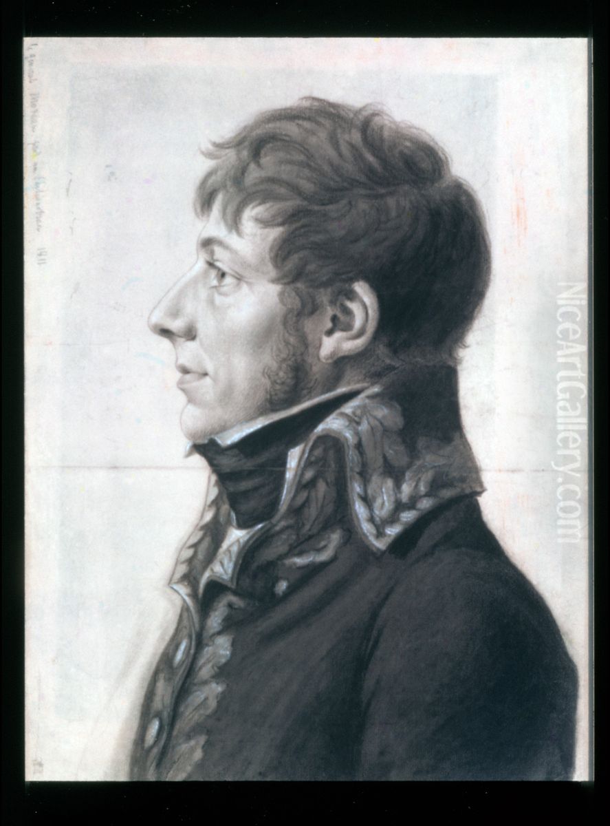 Jean-Victor Moreau Oil Painting by Charles Balthazar J. F. Saint-Memin