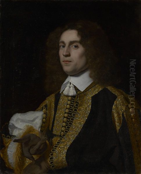 Portrait of a Young Man in Military Costume Oil Painting by Bartholomeus Van Der Helst