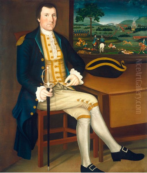 Captain Samuel Chandler Oil Painting by Winthrop Chandler