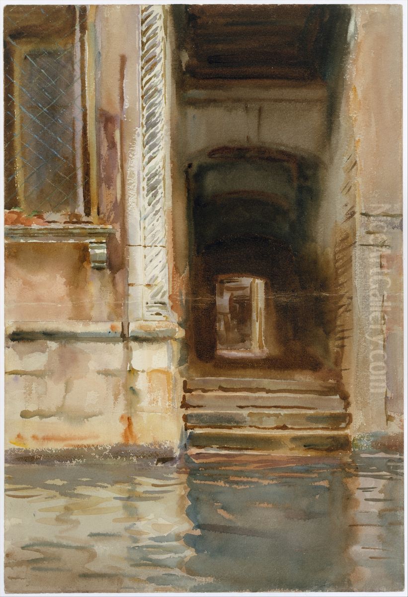 Venetian Passageway Oil Painting by John Singer Sargent
