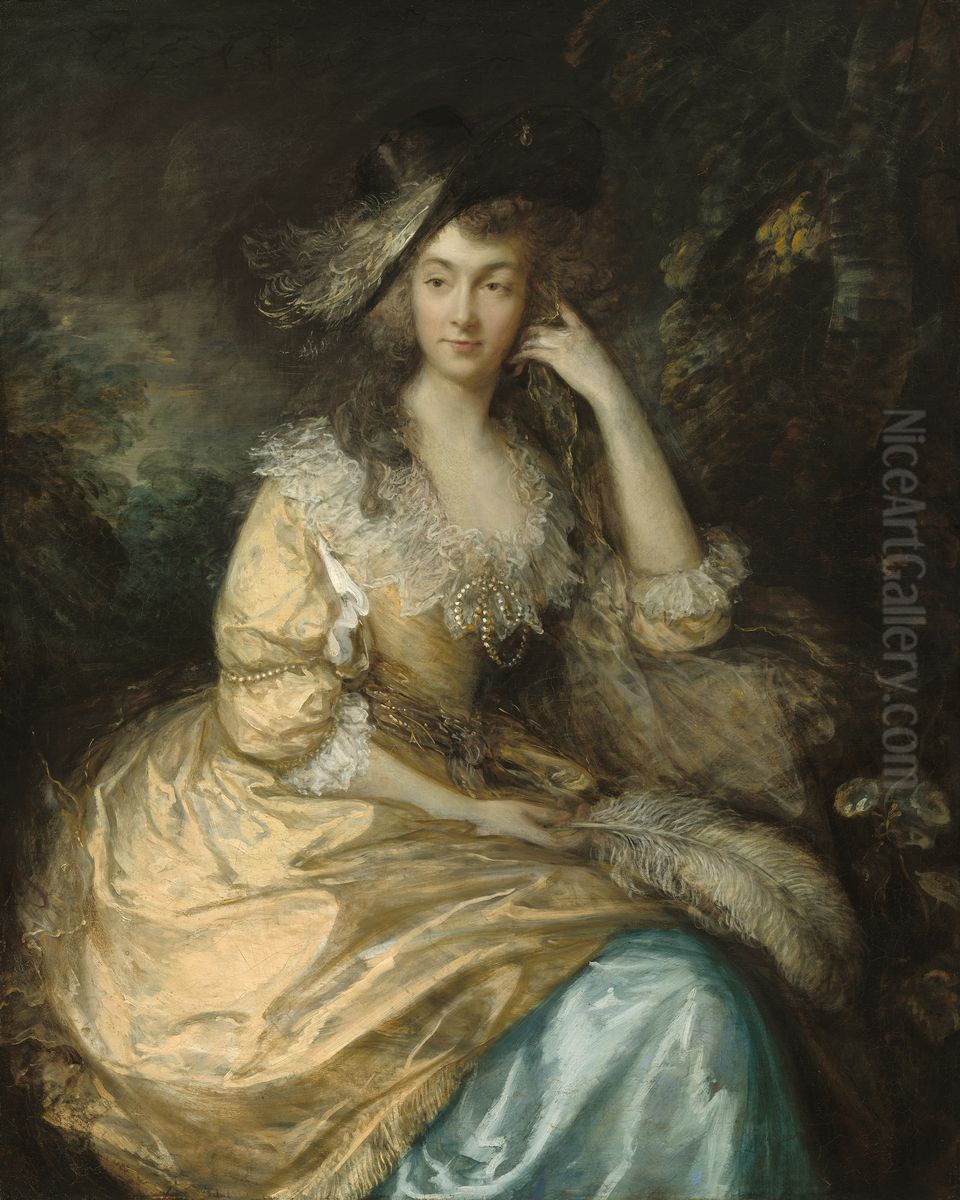 Frances Susanna, Lady de Dunstanville Oil Painting by Thomas Gainsborough