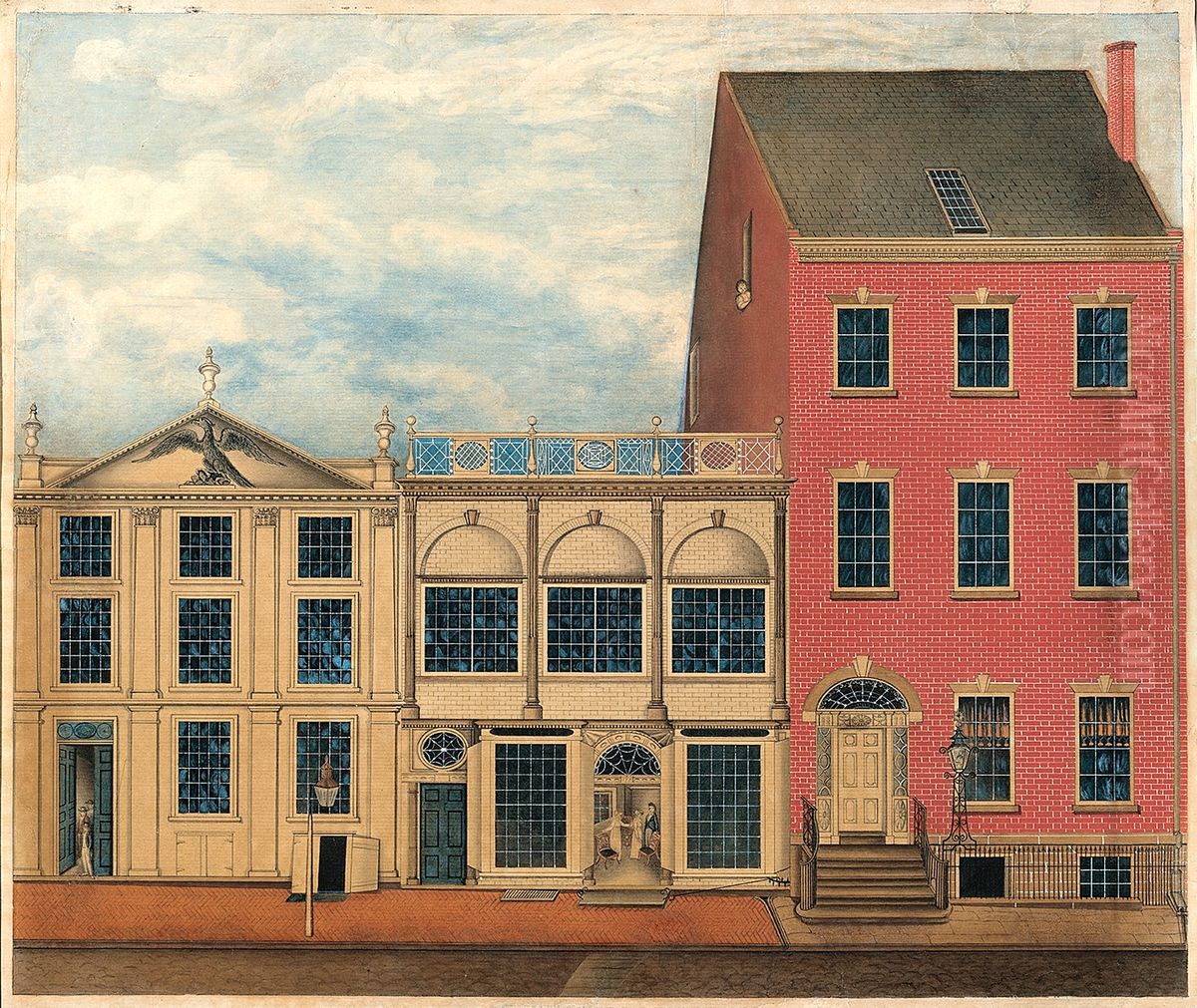 The Shop and Warehouse of Duncan Phyfe, 168-172 Fulton Street, New York City Oil Painting by John Rubens Smith