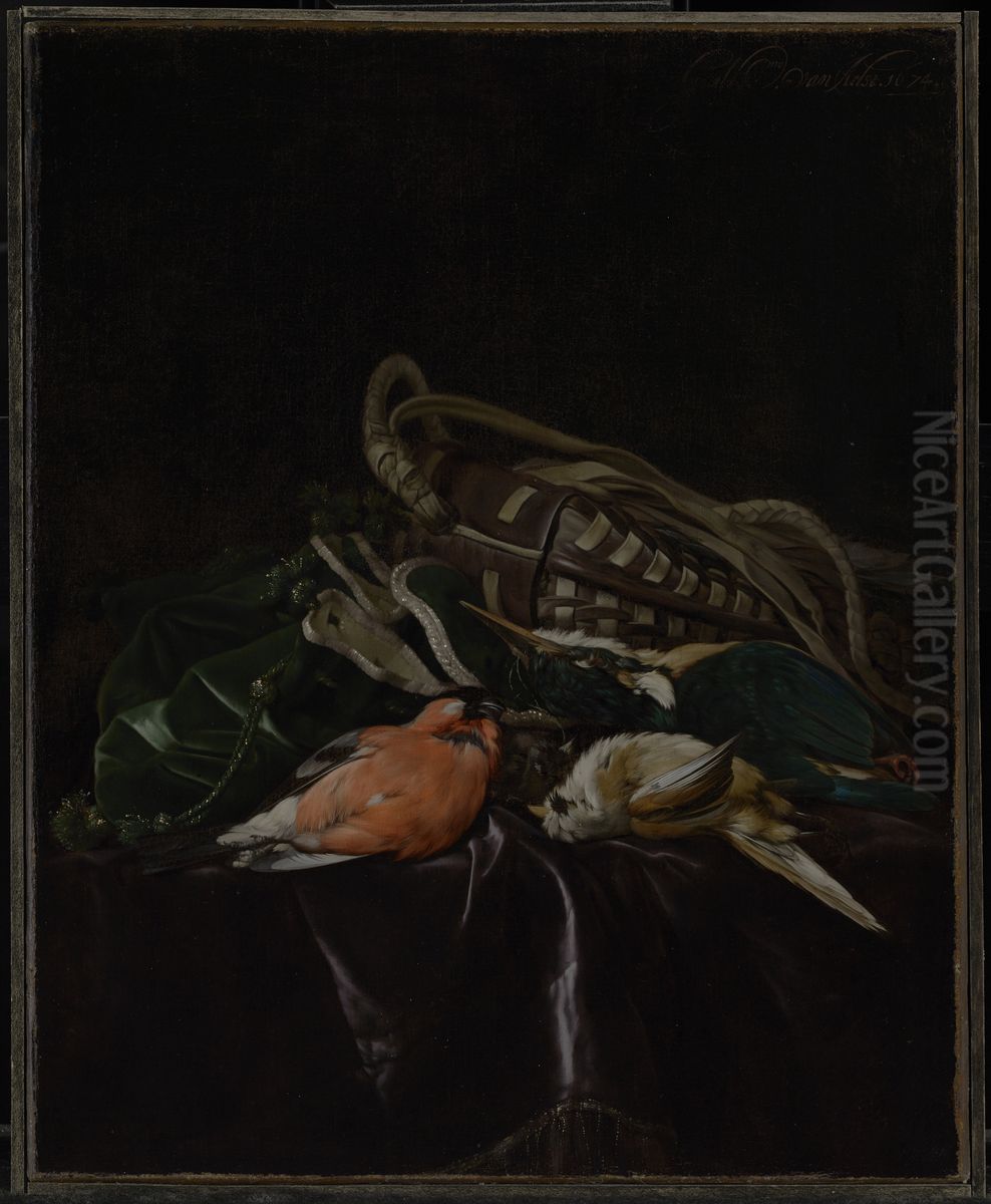 Still Life with Dead Birds and Game Bag Oil Painting by Willem Van Aelst Still Life with Dead Birds and Game Bag Oil Painting by Willem Van Aelst