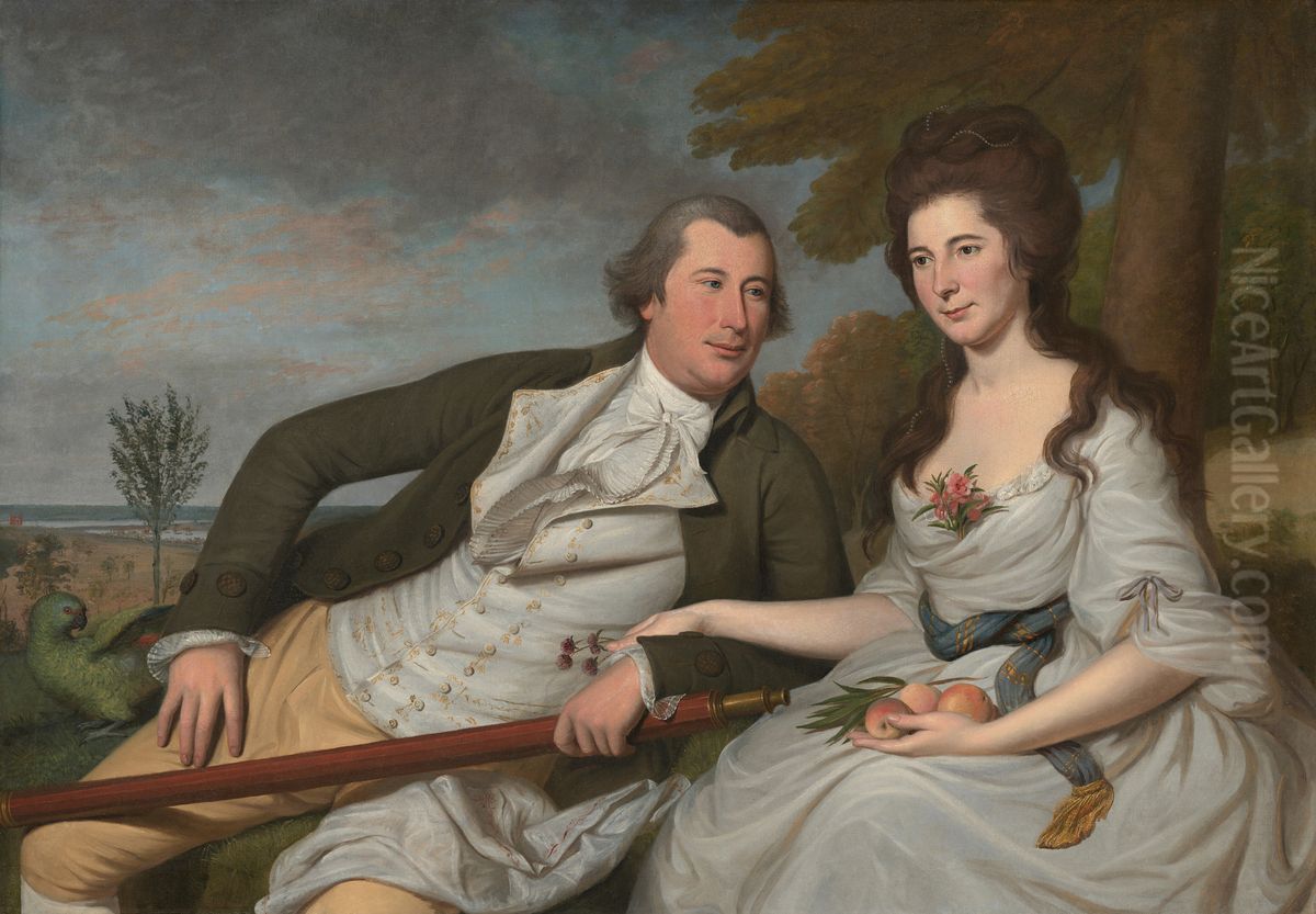 Benjamin and Eleanor Ridgely Laming Oil Painting by Charles Willson Peale