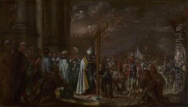 The Exaltation of the Cross Oil Painting by Juan De Valdes Leal