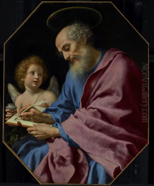 St. Matthew Writing His Gospel Oil Painting by Carlo Dolci