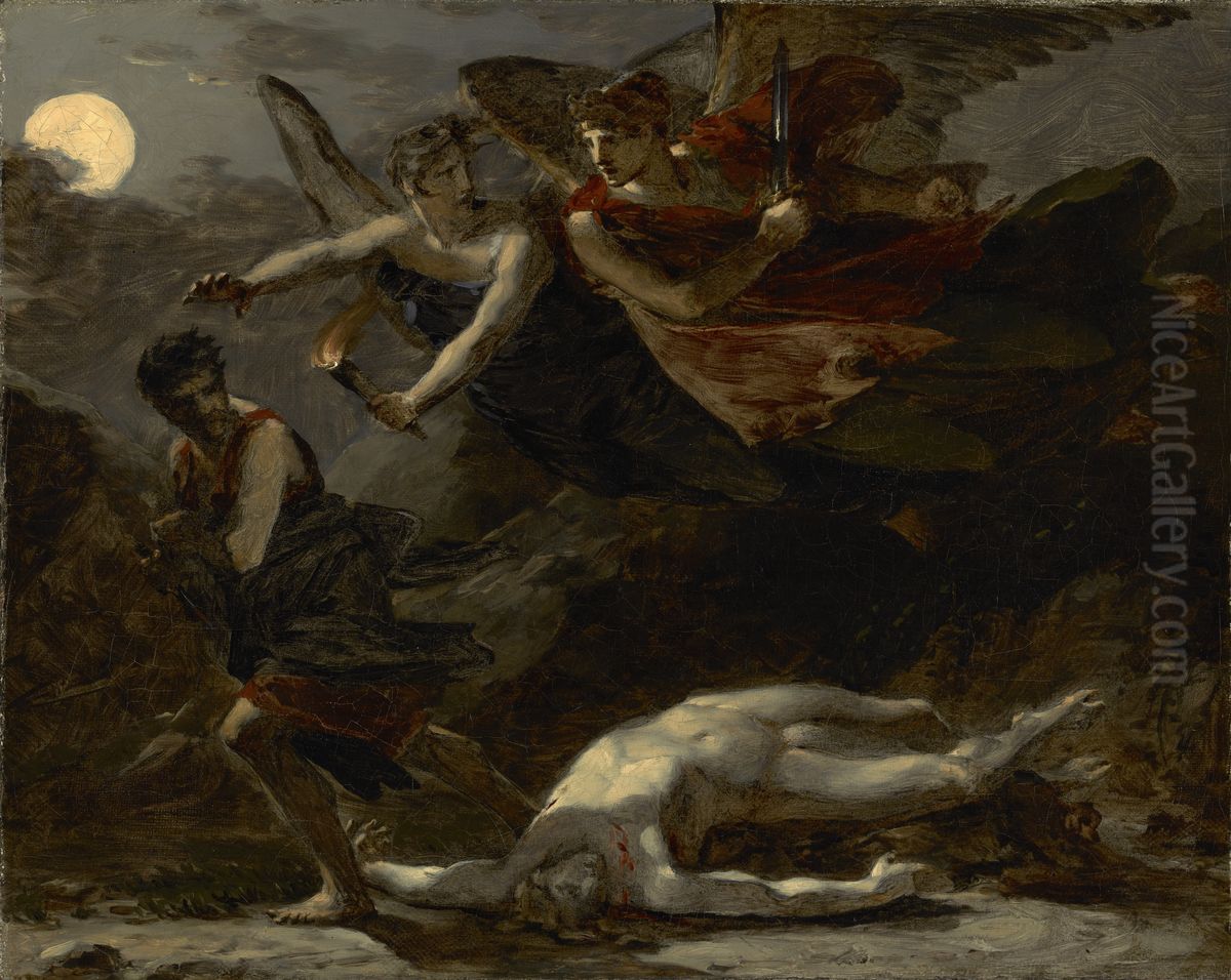 Justice and Divine Vengeance Pursuing Crime Oil Painting by Pierre-Paul Prud'hon