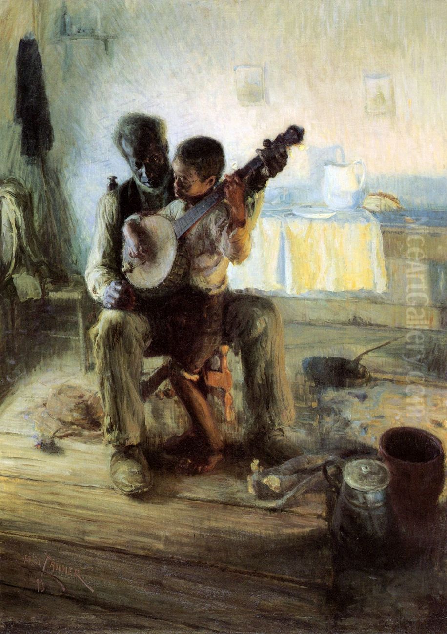 The Banjo Lesson Oil Painting by Henry Ossawa Tanner