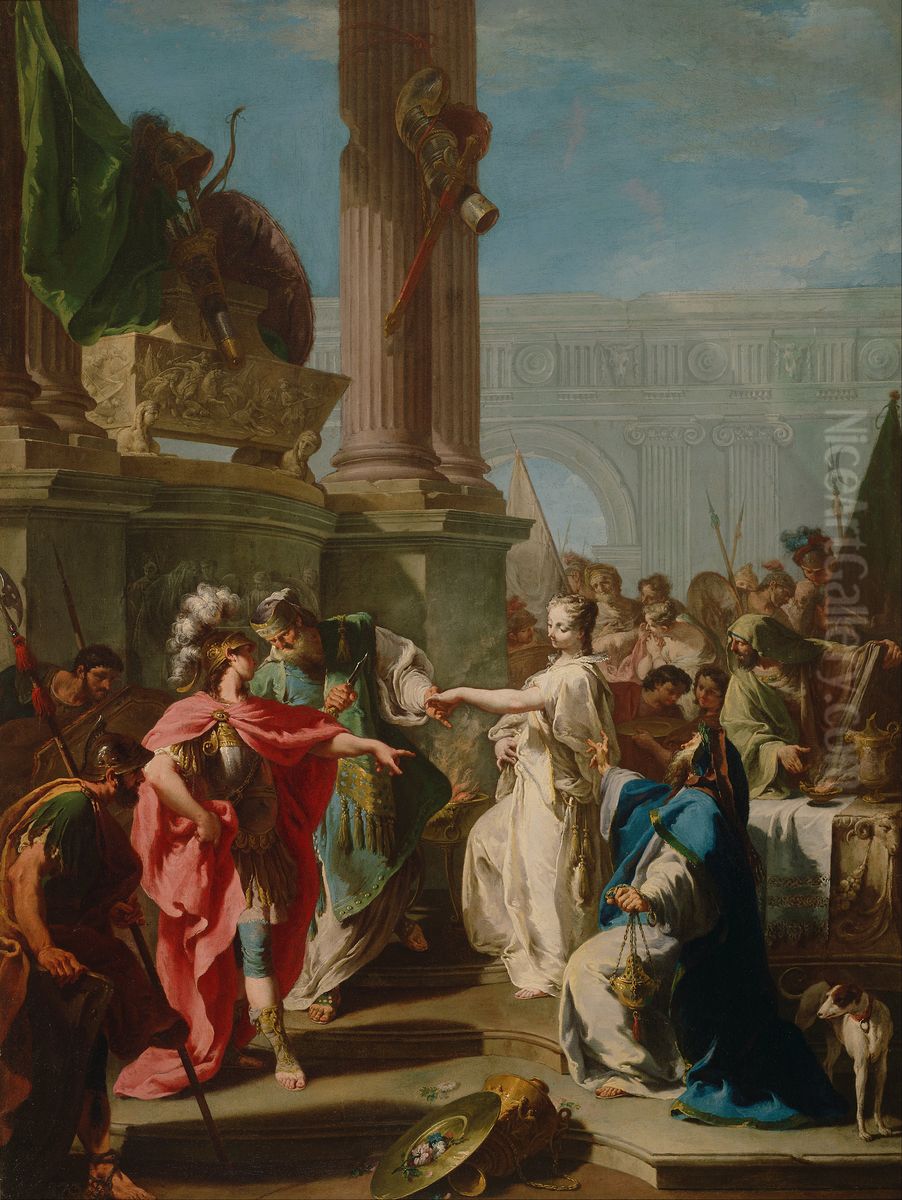 Il Sacrificio di Polissena Oil Painting by Giambattista Pittoni