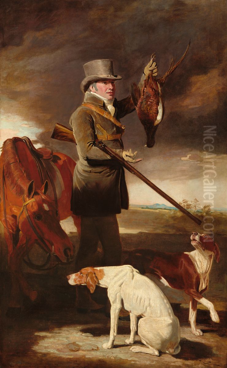 J.G. Shaddick, the Celebrated Sportsman Oil Painting by Benjamin Marshall