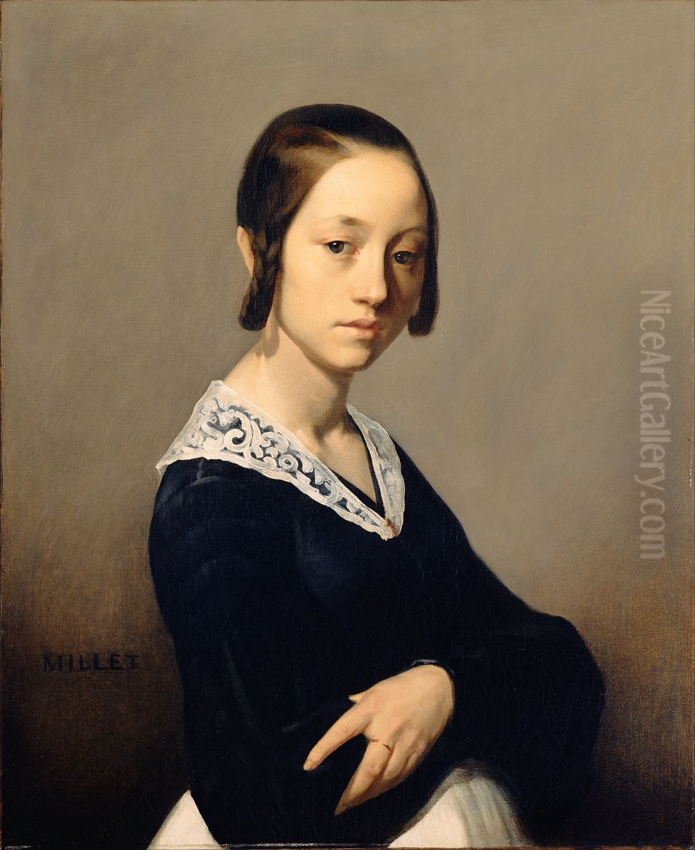 Louise-Antoinette Feuardent Oil Painting by Jean-Francois Millet