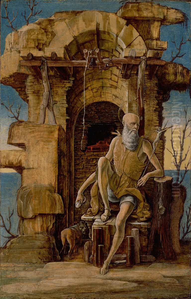 San Girolamo nel deserto Oil Painting by Ercole de' Roberti