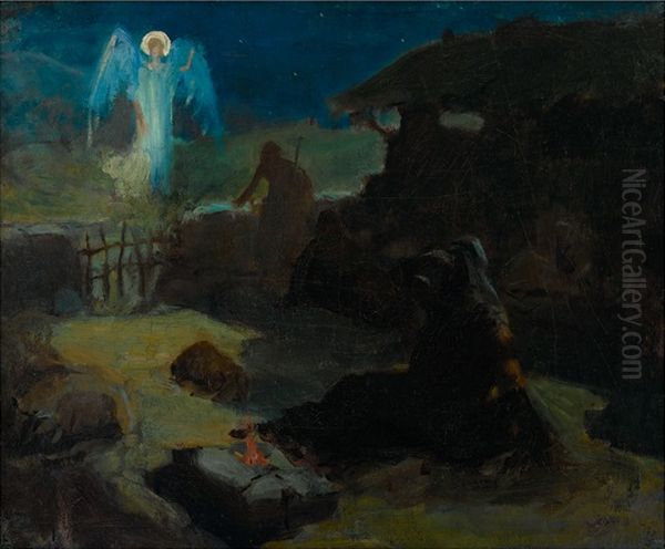 The Annunciation to the Shepards Oil Painting by Henry Ossawa Tanner
