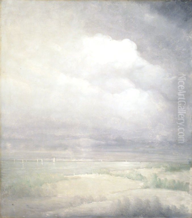 Silver Light, Hudson River Oil Painting by unknown