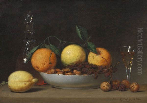 A Dessert Oil Painting by Raphaelle Peale