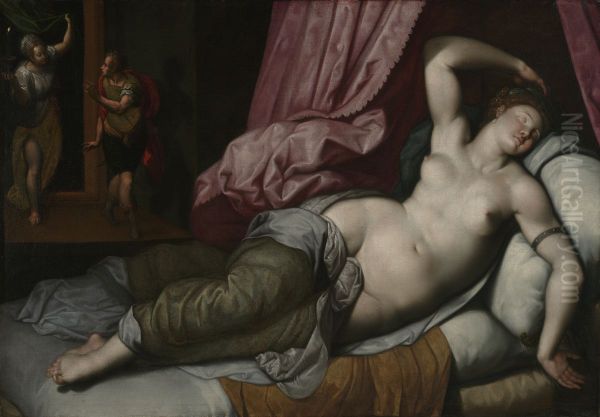Paris Being Admitted to the Bedchamber of Helen Oil Painting by Jacob De Backer