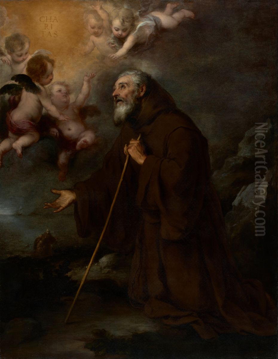 The Vision of Saint Francis of Paola Oil Painting by Bartolome Esteban Murillo