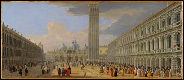 Piazza San Marco, Venice Oil Painting by Luca Carlevarijs