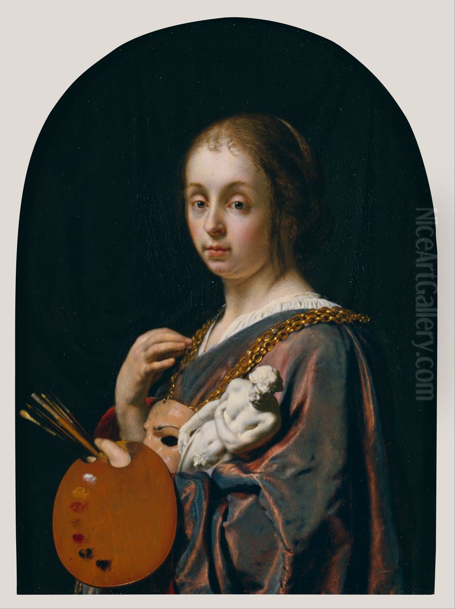 Pictura (An Allegory of Painting) Oil Painting by Frans van Mieris