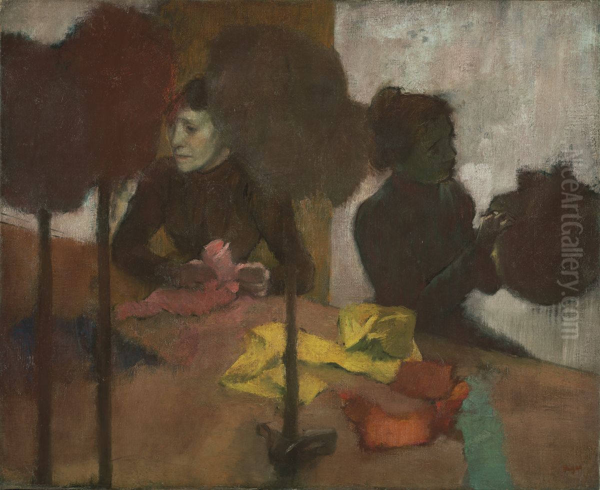 The Milliners Oil Painting by Edgar Degas The Milliners Oil Painting by Edgar Degas