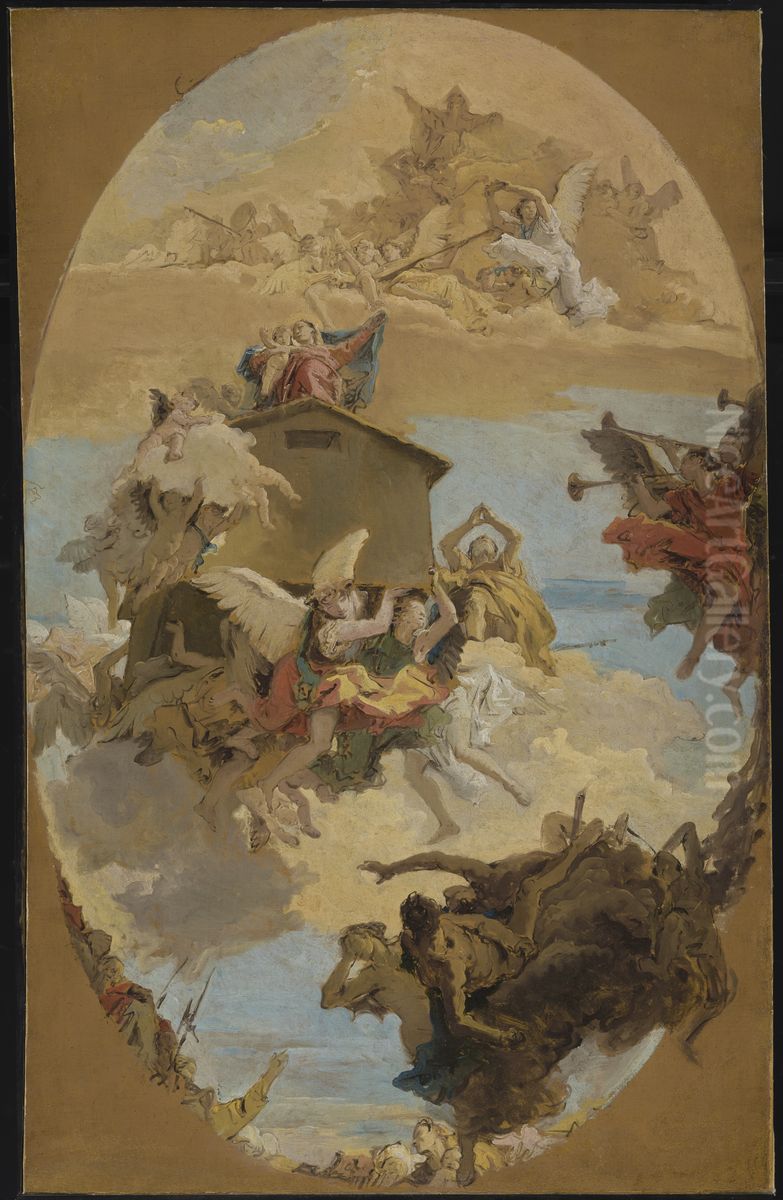 The Miracle of the Holy House of Loreto Oil Painting by Giovanni Battista Tiepolo