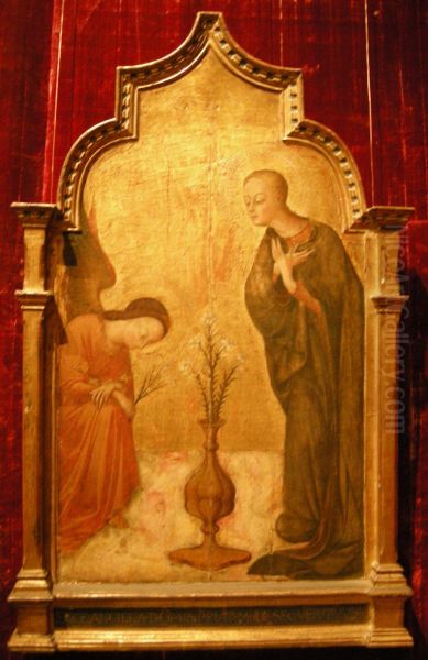 The Annunciation Oil Painting by Stefano di Giovanni