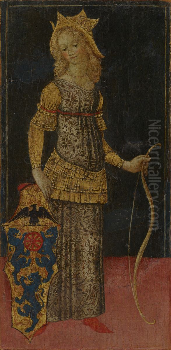 Oenone (left end panel) Oil Painting by Francesco di Giorgio