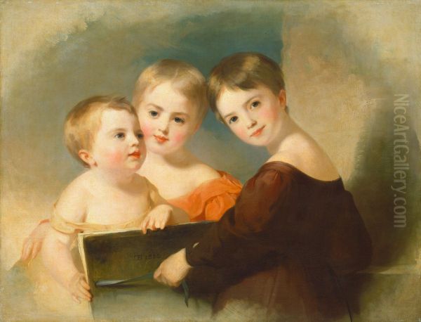 The Vanderkemp Children Oil Painting by Thomas Sully