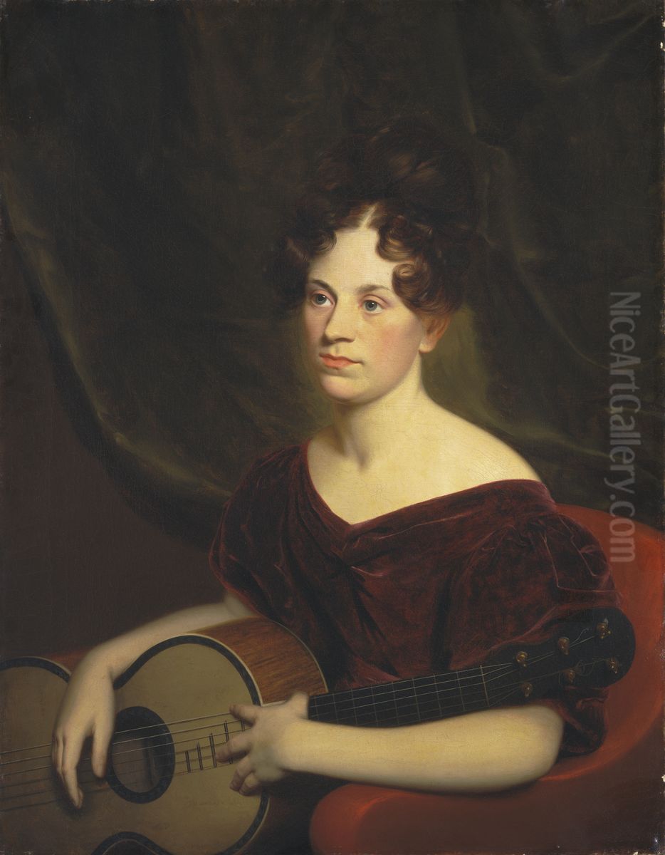 Cora Livingston Oil Painting by Charles C. Ingham