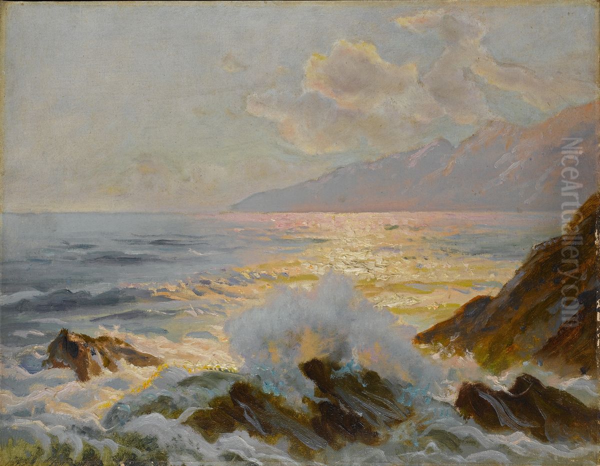 Maine Seascape Oil Painting by Constantin Westchiloff