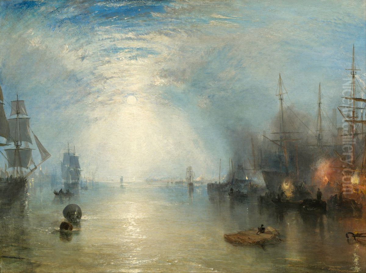 Keelmen Heaving in Coals by Moonlight Oil Painting by J. M. W. Turner
