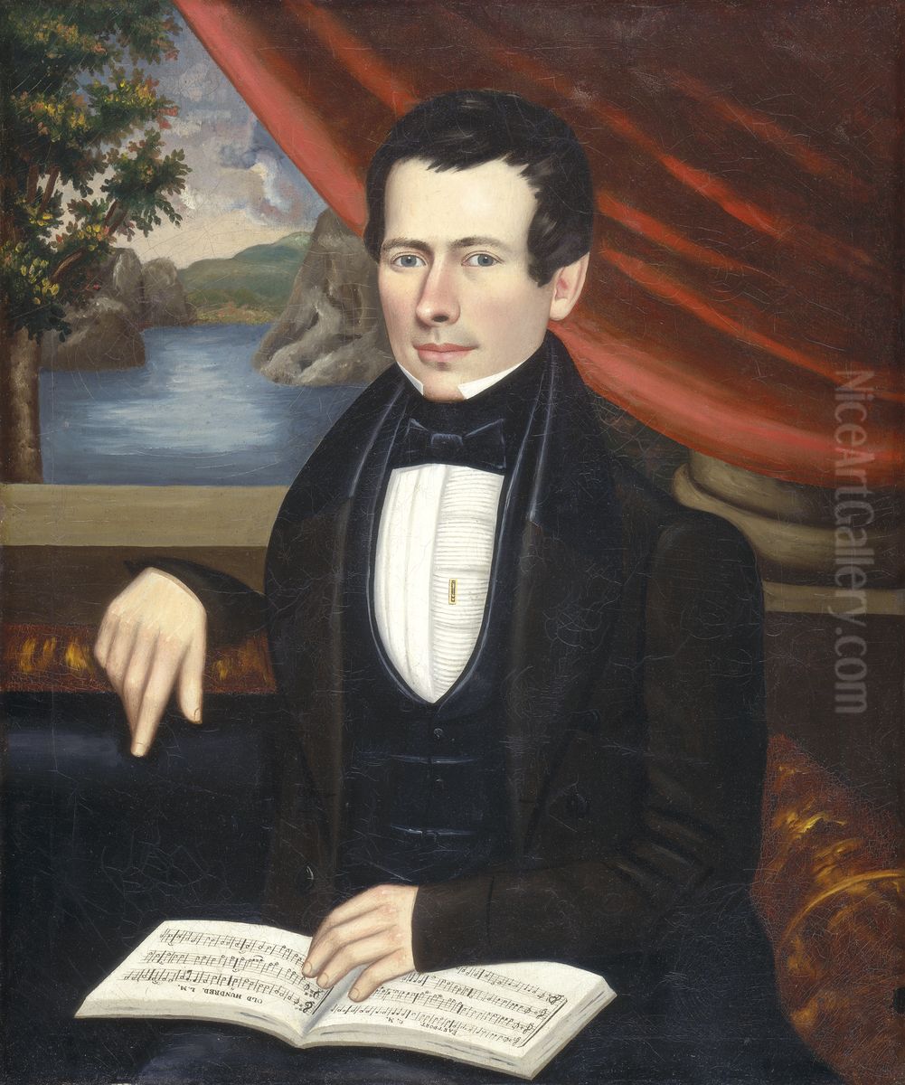 Possibly Mr. Cook Oil Painting by Erastus Salisbury Field