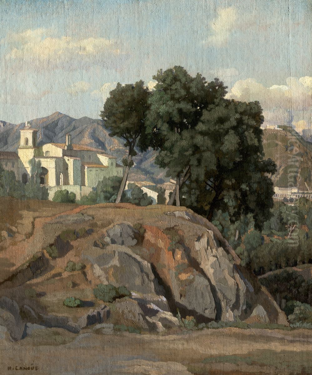 View of La Cava Oil Painting by Felix-Hippolyte Lanoue