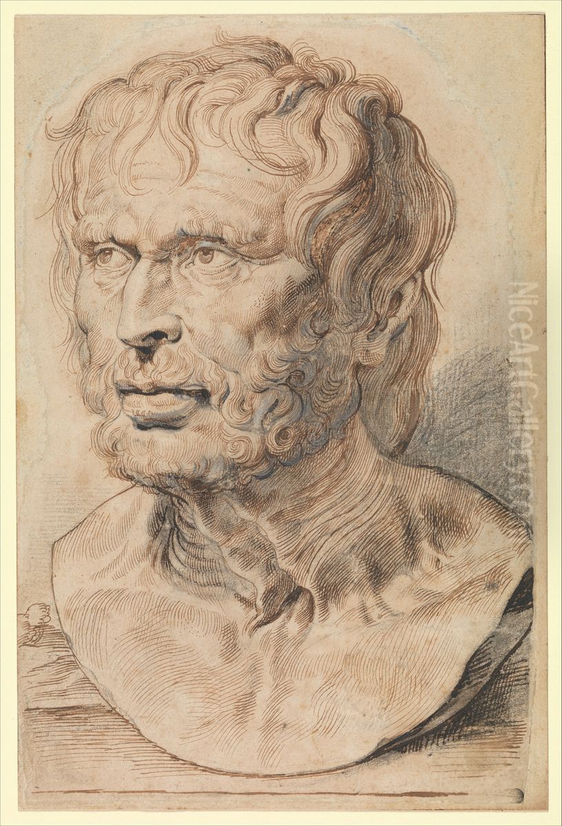 Bust of Pseudo-Seneca Oil Painting by (studio of) Rubens, Peter Paul