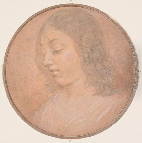 Head of a Young Woman Oil Painting by Lorenzo Di Credi