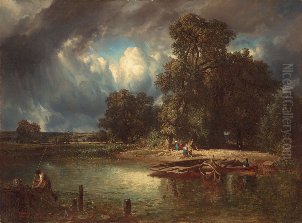 The Approaching Storm Oil Painting by Constant Troyon