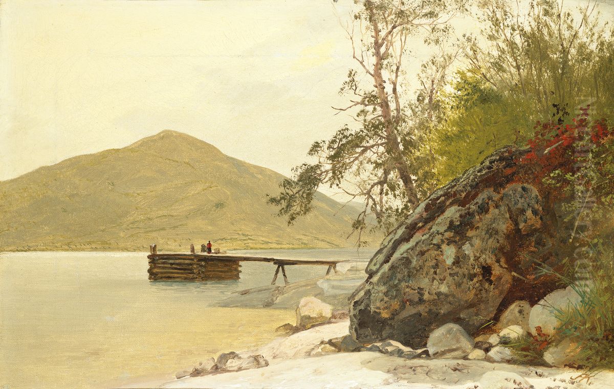 Landing at Sabbath Day Point Oil Painting by John Frederick Kensett