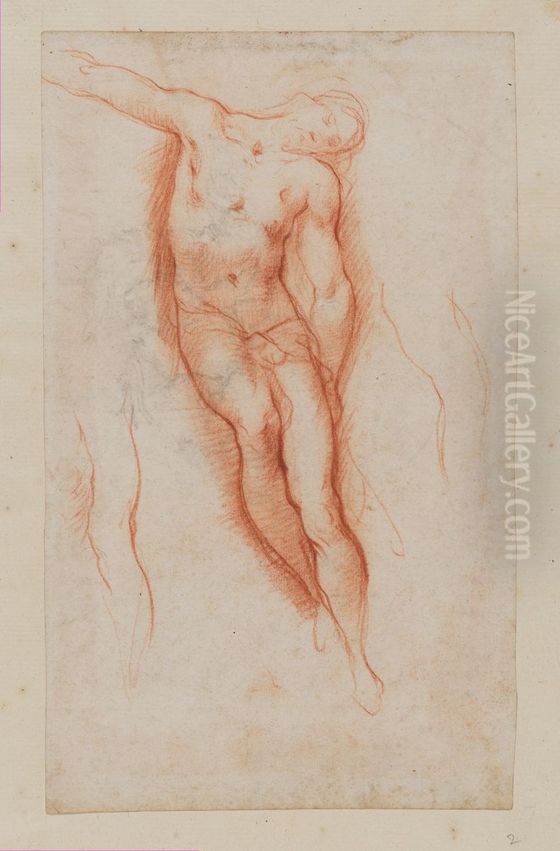 Study for the Figure of Christ in a Deposition Oil Painting by Ventura Salimbeni