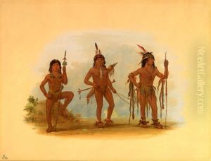 Lengua Medicine Man with Two Warriors