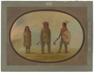 Athapasca Chief, His Wife, and a Warrior